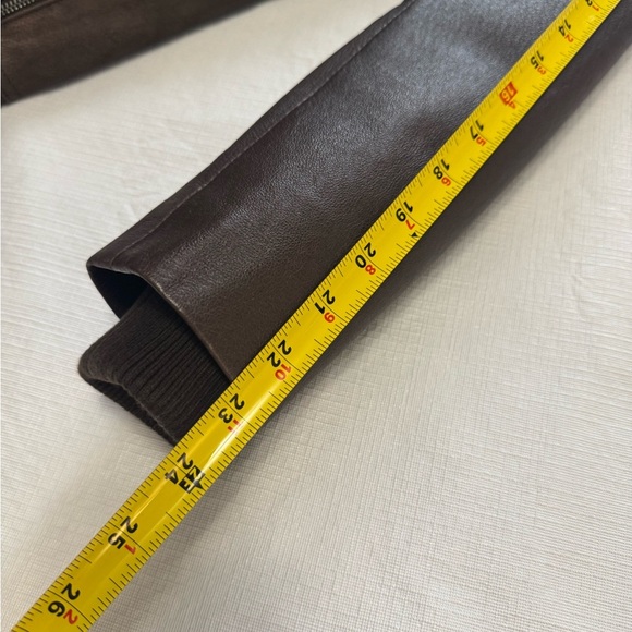 Danier Two-Tone Leather Jacket in Brown with removable liner thinsulate Fit S - Picture 10 of 13